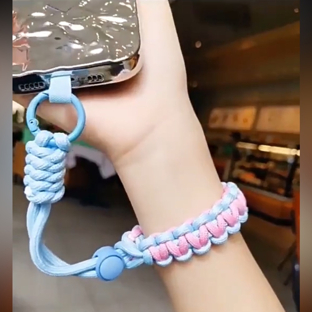 Adjustable Colorful Braided Phone Strap